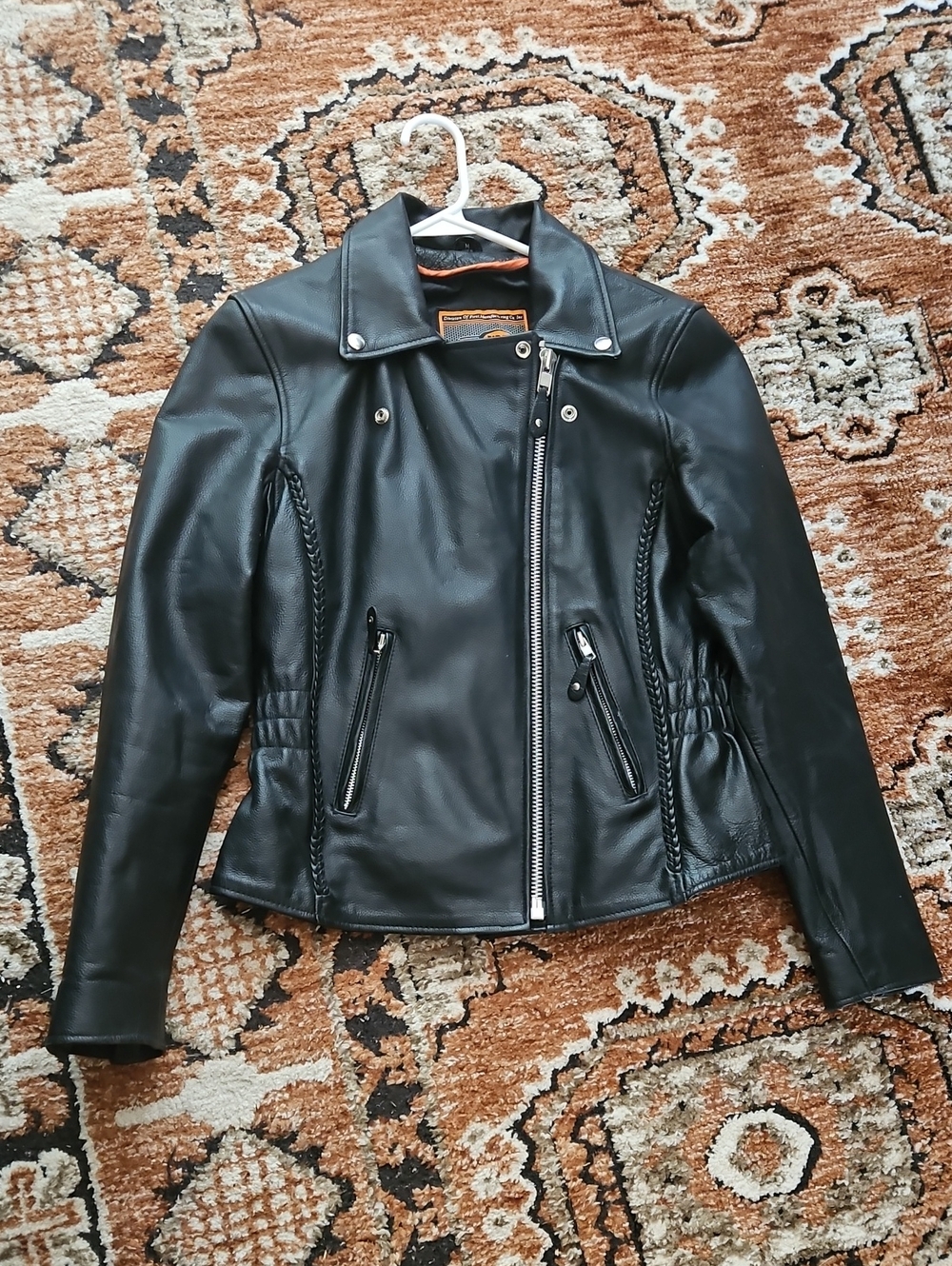 First Classics Women's Leather Motorcycle Jacket Sz M